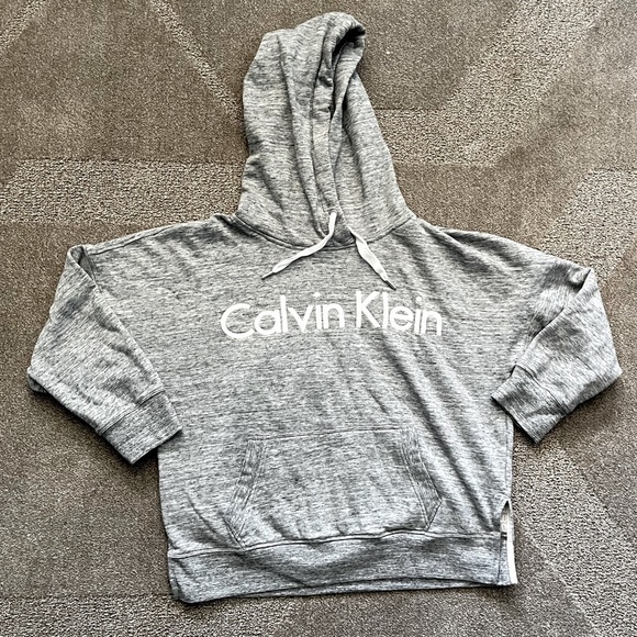 Calvin Klein Performance Tops - Unisex—Calvin Klein Gray Pullover Hoodie